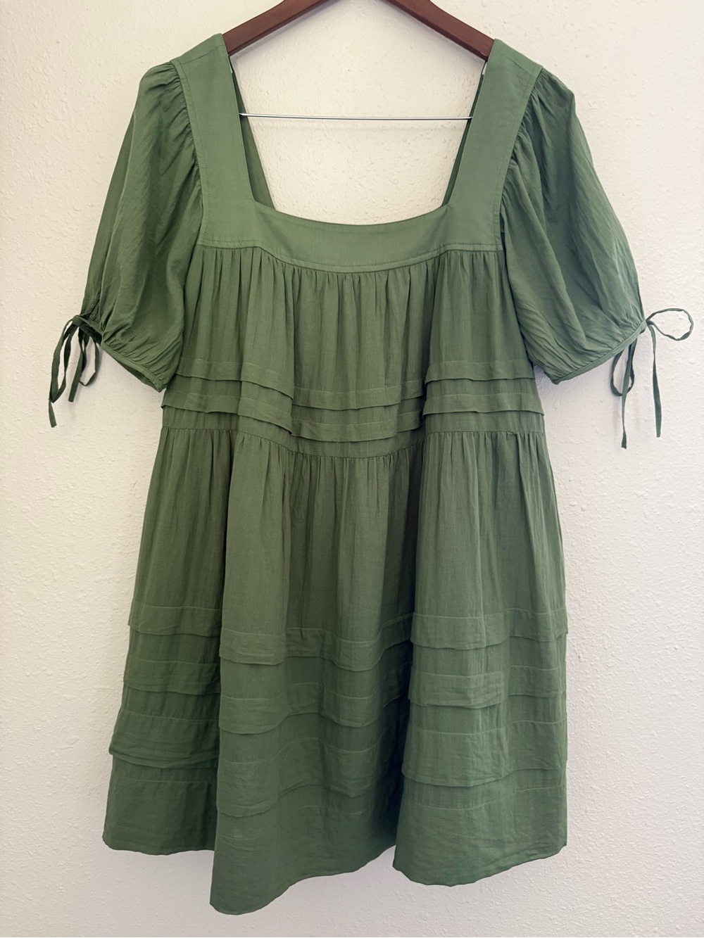 NWT J.Crew Calliste Cotton Voile Mini Dress Green Faded Moss M